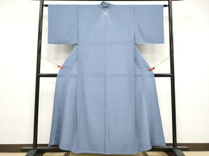 平和屋着物＊夏物　色無地　絽縮緬　紅掛空色　正絹　逸品　未使用　CABG3304tx