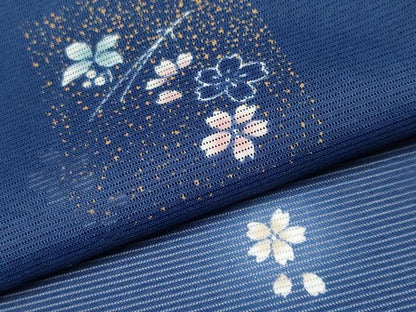 平和屋着物＊夏物　小紋　絽　色紙花文　金彩　やまと誂製　洗える着物　CABG3305tx