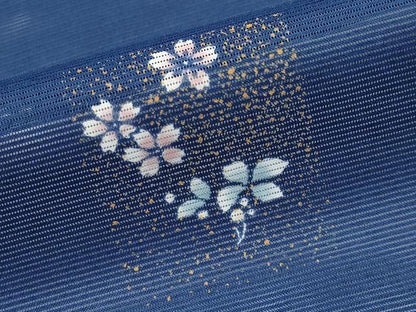 平和屋着物＊夏物　小紋　絽　色紙花文　金彩　やまと誂製　洗える着物　CABG3305tx