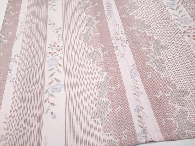平和屋着物＊夏物　小紋　紗　花間道　洗える着物　CABG3309tx