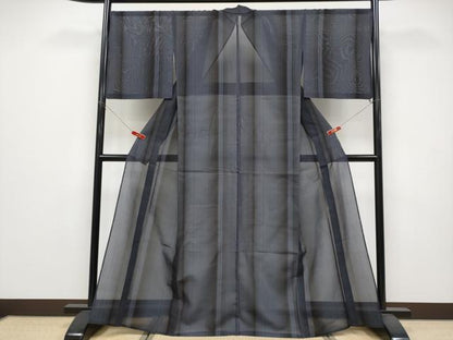 平和屋着物＊夏物　本場大島紬　夏大島　間道　正絹　逸品　CABG3319tx