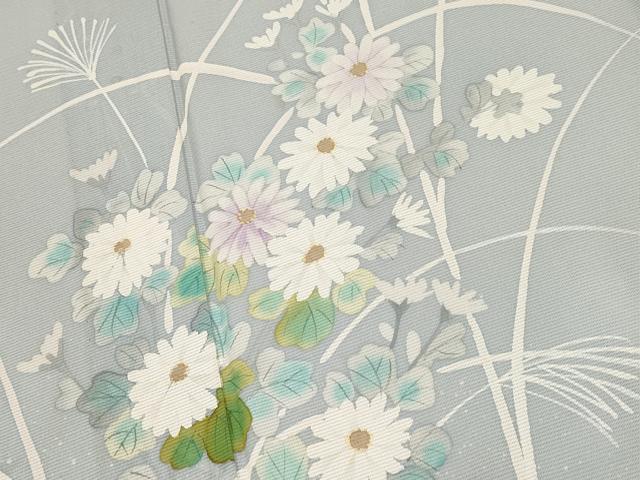 平和屋着物＊夏物　訪問着　絽　手描き　草花文　正絹　逸品　CABG3325tx