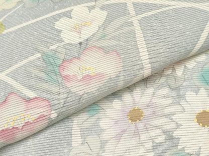平和屋着物＊夏物　訪問着　絽　手描き　草花文　正絹　逸品　CABG3325tx