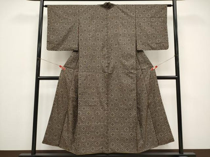 平和屋着物●アンティーク大島　本場大島紬　龍郷絣　正絹　逸品　CABG3337tx