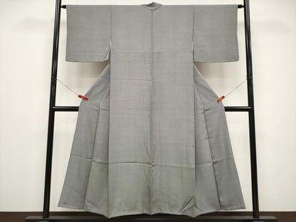 平和屋着物●江戸小紋　作家物　極型別染鮫小紋　黒地　正絹　逸品　CABG3338tx