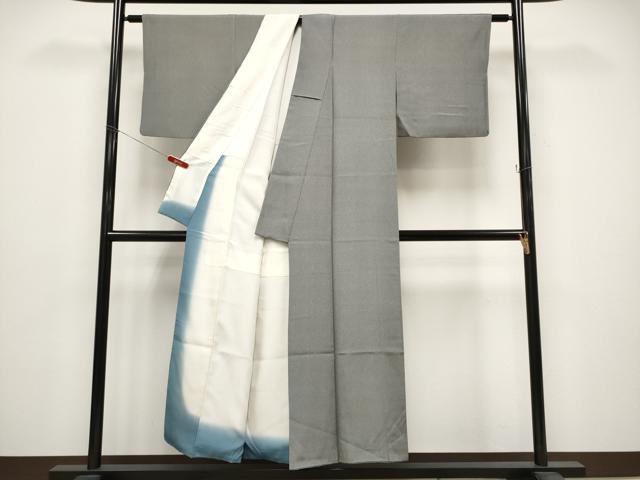 平和屋着物●江戸小紋　作家物　極型別染鮫小紋　黒地　正絹　逸品　CABG3338tx