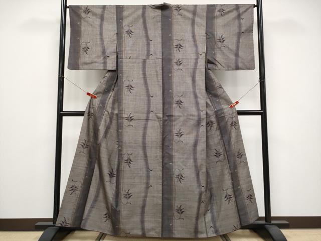 平和屋着物●本場大島紬　9マルキ　枝花間道　正絹　逸品　CABG3339tx