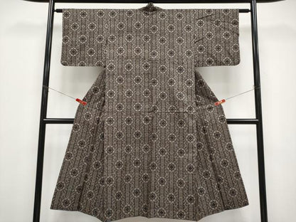 平和屋着物●本場大島紬　龍郷絣　花間道　正絹　逸品　CABG3346tx