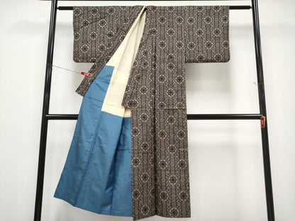 平和屋着物●本場大島紬　龍郷絣　花間道　正絹　逸品　CABG3346tx