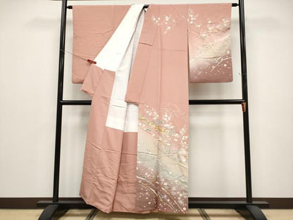 平和屋着物●訪問着　宝尽くし花鳥舟文　暈し染め　金彩　正絹　逸品　CABG3348tx