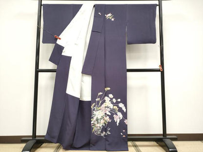 平和屋着物●訪問着　作家物　草花文　正絹　逸品　CABG3354tx