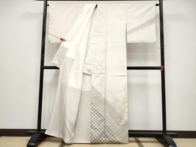 平和屋着物●二代目 川村久太郎　訪問着　本場染大島紬　刺繍　舞花びら　正絹　逸品　CABG3362tx