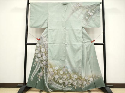 平和屋着物●仙太郎　訪問着　本場大島紬　辻が花　絞り　正絹　逸品　CABG3370tx