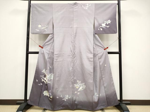 平和屋着物●訪問着　作家物　紬地　成り物　正絹　逸品　CABG3371tx