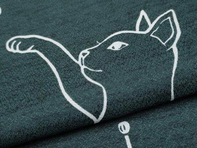 平和屋着物●小紋　猫　洗える着物　未使用　CABG3384tx