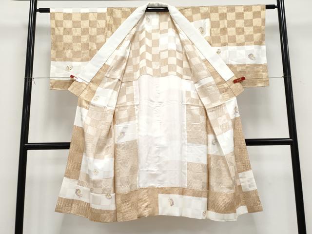 平和屋着物●長襦袢　無双仕立て　作家物　ひょっとこ　おかめ　正絹　逸品　CABG3390tx