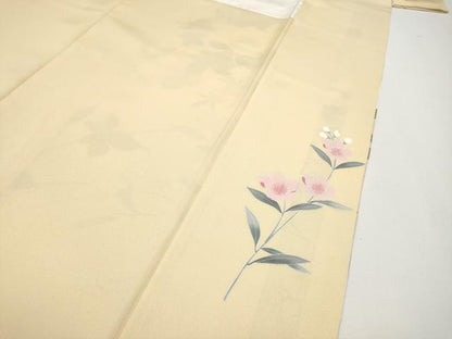 平和屋着物●訪問着　枝花文　暈し染め　金彩　正絹　逸品　CABG3396tx