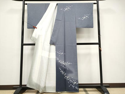 平和屋着物●訪問着　舞花文　暈し染め　正絹　逸品　CABG3404tx