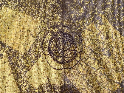 平和屋着物●京友禅の第一人者　松井青々　訪問着　駒刺繍　道長草花文　金彩　正絹　逸品　CABG3406tx