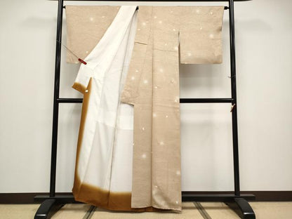 平和屋着物●上質な小紋　舞花びら　蛍暈し　金彩　鈴乃屋扱い　正絹　逸品　CABG3409tx