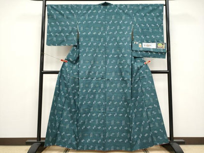 平和屋着物●本場琉球絣　手おり　大城永光作　証紙付き　正絹　逸品　CABG3417tx