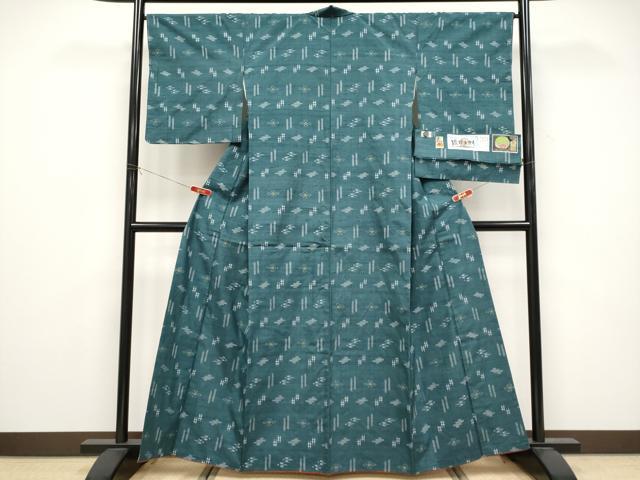 平和屋着物●本場琉球絣　手おり　大城永光作　証紙付き　正絹　逸品　CABG3417tx
