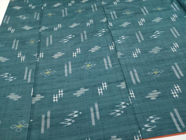 平和屋着物●本場琉球絣　手おり　大城永光作　証紙付き　正絹　逸品　CABG3417tx