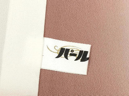 平和屋着物●上質な小紋　草木染　幾何学文様　反端付き　正絹　逸品　CABG3421tx