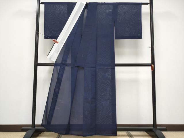平和屋着物＊夏物　小紋　笹竹紋紗　暈し染め　正絹　逸品　CABG3426tx