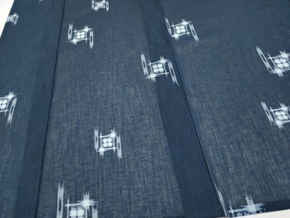 平和屋着物＊夏物　小紋　紗　抽象文　洗える着物　CABG3442tx