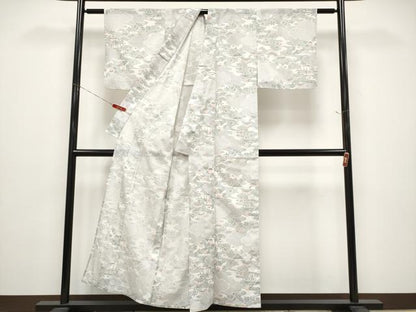 平和屋着物＊夏物　小紋　絽　風景文　洗える着物　CABG3443tx