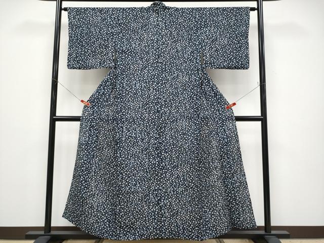 平和屋着物＊夏物　小紋　絽　舞花文　正絹　逸品　CABG3451tx