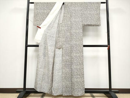 平和屋着物＊夏物　小紋　絽　芝草文　正絹　逸品　CABG3452tx