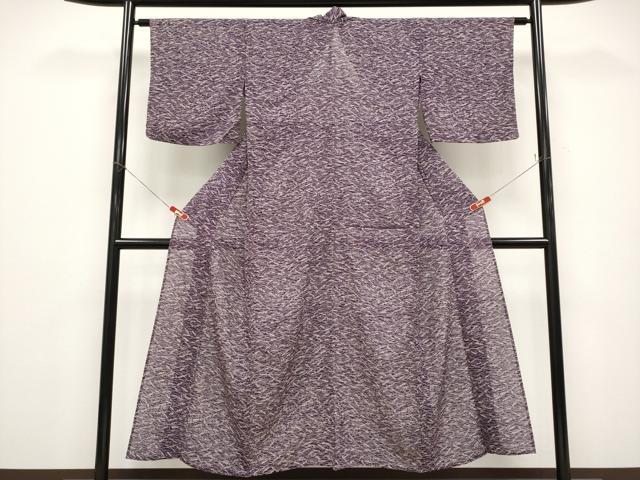 平和屋着物＊夏物　小紋　絽　枝葉文　正絹　逸品　CABG3453tx