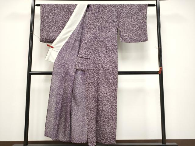 平和屋着物＊夏物　小紋　絽　枝葉文　正絹　逸品　CABG3453tx