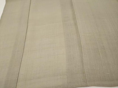 平和屋着物＊夏物　生紬　色無地　空五倍子色　正絹　逸品　CABG3455tx