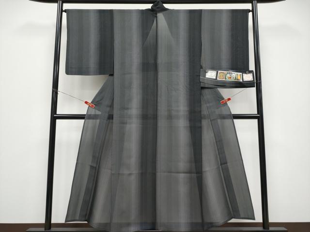 平和屋着物＊夏物　本塩沢　夏塩沢　やまだ織　やまと誂製　証紙付き　正絹　逸品　CABG3457tx