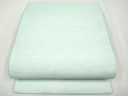 平和屋着物＊夏物　九寸開き名古屋帯　草花文　錆青磁色　正絹　逸品　CABG3476tx