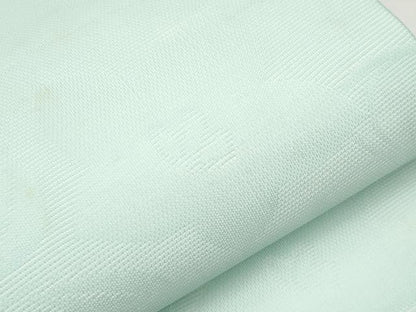 平和屋着物＊夏物　九寸開き名古屋帯　草花文　錆青磁色　正絹　逸品　CABG3476tx