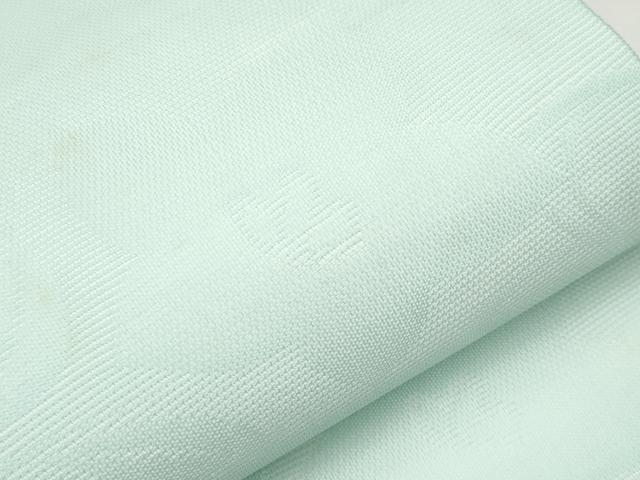 平和屋着物＊夏物　九寸開き名古屋帯　草花文　錆青磁色　正絹　逸品　CABG3476tx