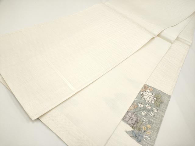 平和屋着物＊夏物 太鼓柄袋帯 草花文 正絹 逸品 CABG3493tx