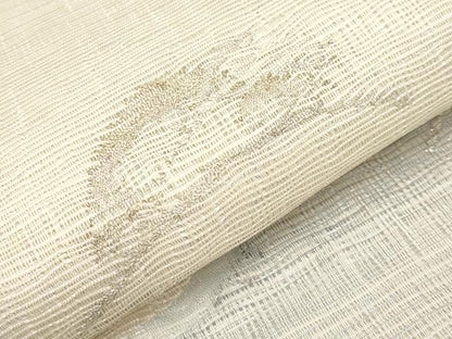 平和屋着物＊夏物 太鼓柄袋帯 櫛織 草木文 金銀糸 正絹 逸品 未使用 CABG3515tx