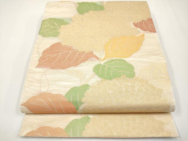 平和屋着物＊夏物 六通柄 本袋帯 紫陽花 金糸 正絹 逸品 CABG3516tx