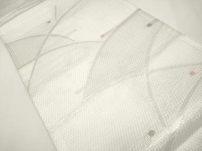 平和屋着物＊夏物 六通柄 京袋帯 露芝文 銀糸 CABG3527tx