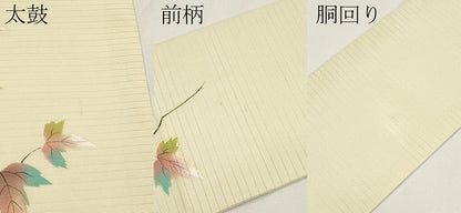 平和屋着物＊夏物　九寸名古屋帯　手描き　蔦の葉文　金彩　CABG3528tx