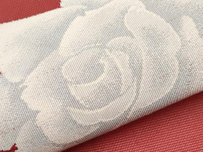 平和屋着物＊夏物　九寸名古屋帯　バラ　金糸　正絹　逸品　未使用　CABG3534tx