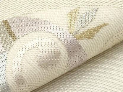 平和屋着物＊夏物 太鼓柄袋帯 絽綴れ 絽刺し 区限刺繍 抽象文 金銀糸 正絹 逸品 CABG3547tx