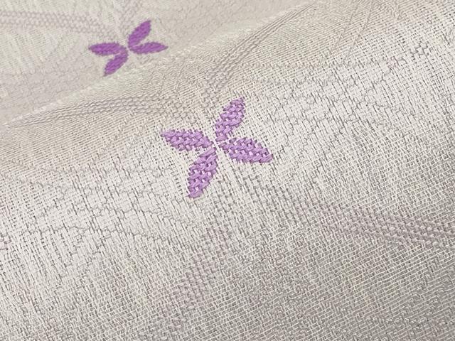 平和屋着物▽六通柄袋帯　スリーシーズン　春夏秋　立涌花文　正絹　逸品　CABG3572tx