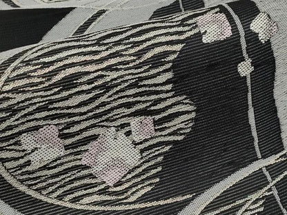平和屋着物＊夏物 六通柄袋帯 涼京 黒地 正絹 逸品 未使用 CABG3576tx