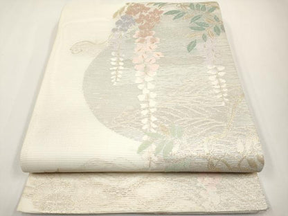 平和屋着物＊夏物 六通柄袋帯 藤花房 金銀糸 正絹 逸品 CABG3590tx